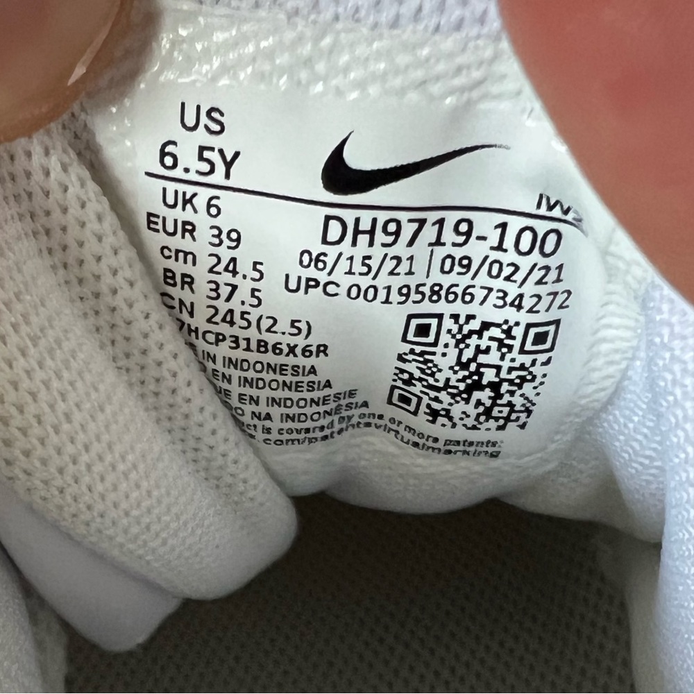 Nike Air More Uptempo White Midnight Navy Grade School GS - Picture 10 of 12